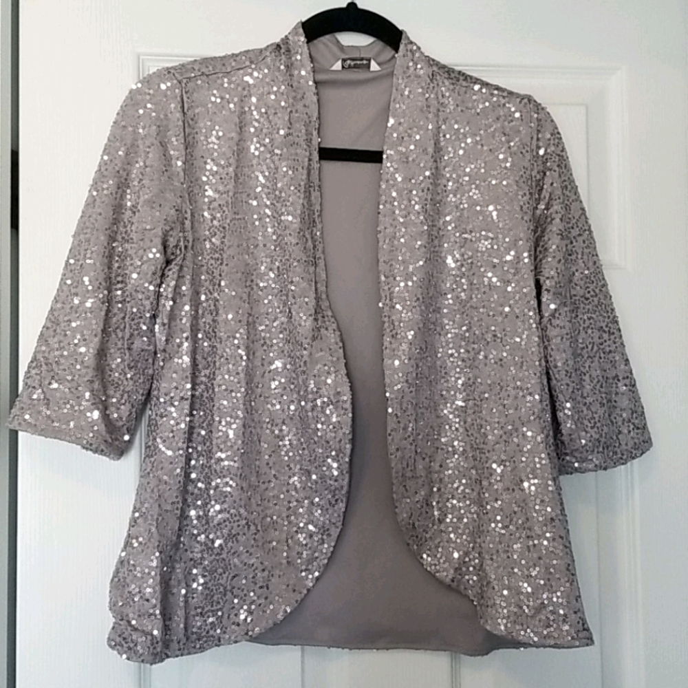 Reitmans Silver sequin Bolero / Blazer